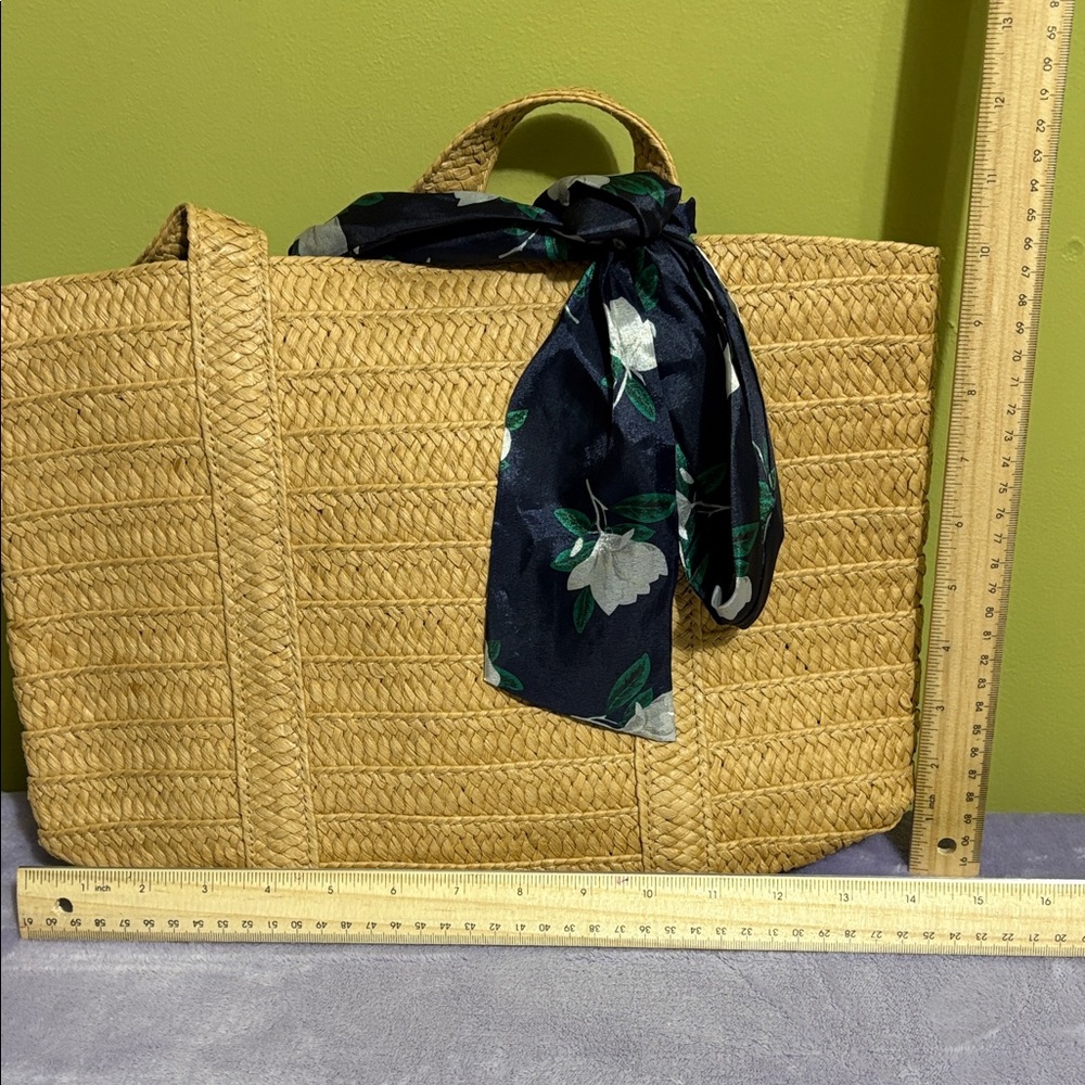 Draper James Tan Tote with Floral Scarf - Picture 6 of 8